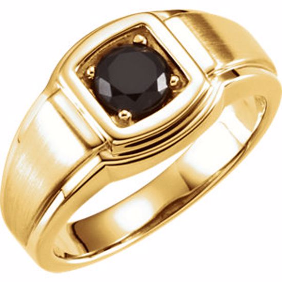9728:101:P 14kt Yellow Onyx Men's Ring 