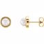 85910:100:P 14kt Yellow 5.5-6mm Freshwater Cultured Pearl Earrings
