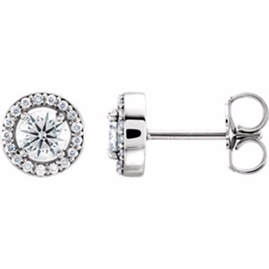 85912:101:P 14kt White 1/2 CTW Diamond Halo-Style Earrings