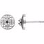 651474:60000:P 14kt White Round Filigree Earring Mountings