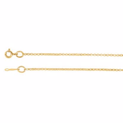 CH439:1000:P 14kt Yellow 1.5mm Solid Rolo 16" Chain