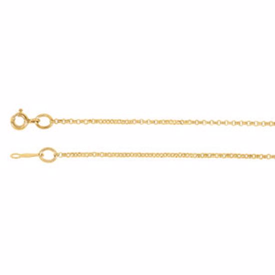 CH439:1002:P 14kt Yellow 1.5mm Solid Rolo 20" Chain