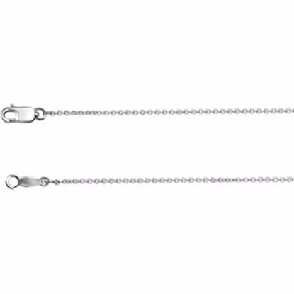 CH1015:1000:P 14kt White 1mm Solid Cable 16" Chain