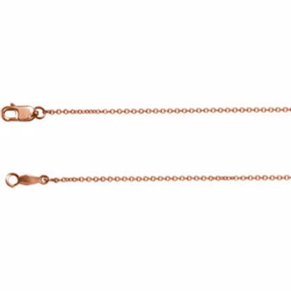CH1015:1006:P 14kt Rose 1mm Solid Cable 16" Chain