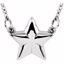 85931:101:P 14kt White Star 18" Necklace
