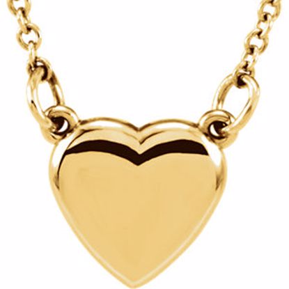 85930:100:P 14kt Yellow Heart 18" Necklace