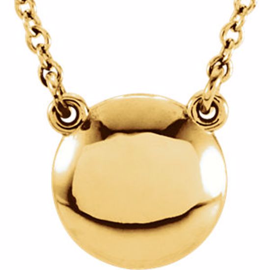 85928:100:P 14kt Yellow Convex 18" Necklace