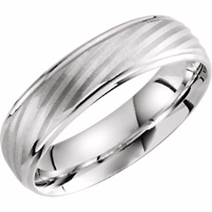 51275:110:P 14kt White 6mm Grooved Band 10