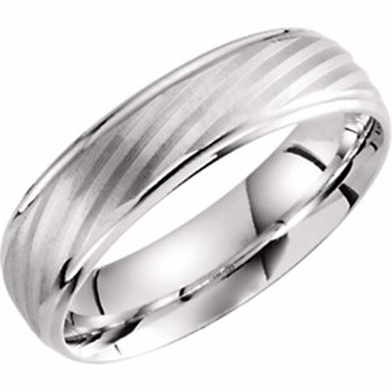 51275:110:P 14kt White 6mm Grooved Band 10