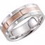 51268:205:P 14kt Rose & 14kt White 7mm Grooved Band Size 5