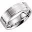 51268:115:P 14kt White 7mm Grooved Band Size 15