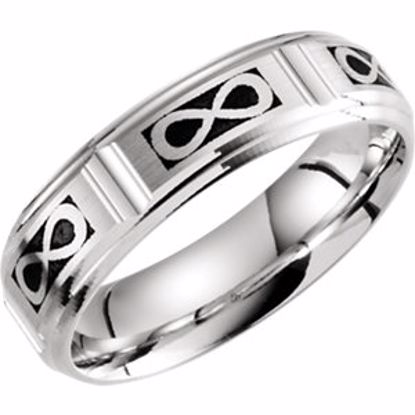 51280:1065:P 14kt White 6mm Celtic-Inspired Infinity Pattern Band Size 6.5