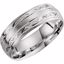 51272:111:P 14kt White 7mm Grooved Band Size 11
