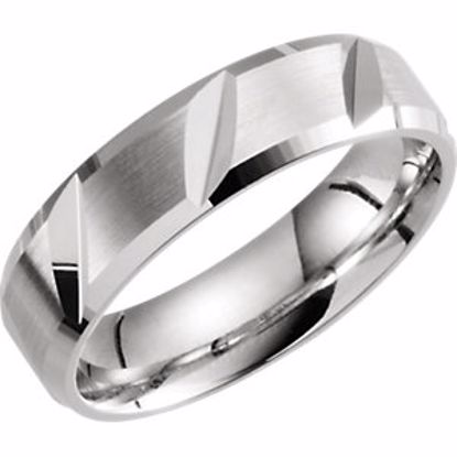51270:107:P 14kt White 6mm Grooved Band Size 7
