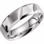 51270:107:P 14kt White 6mm Grooved Band Size 7