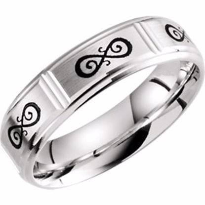 51279:110:P 14kt White 6mm Celtic-Inspired Infinity Pattern Band Size 10