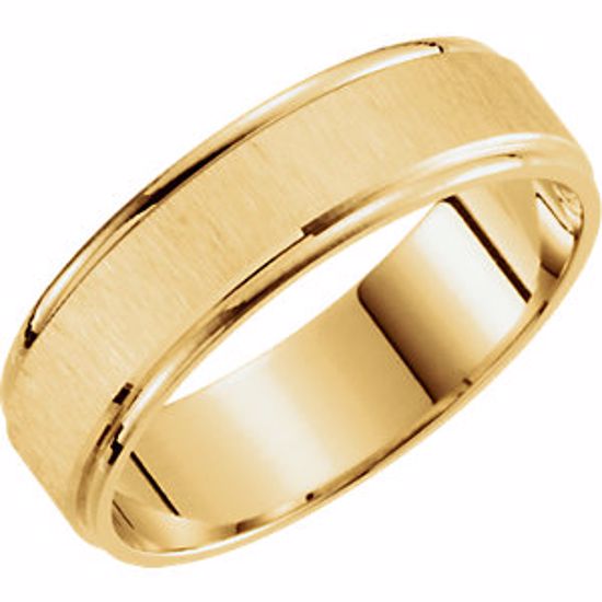51281:105:P 10kt Yellow 6mm Satin Finished Light Band Size 5