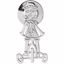 85944:1002:P 14kt White Little Red Tricycle Lapel Pin
