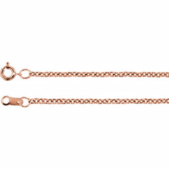 CH176:135555:P 14kt Rose 1.5mm Solid Cable 16" Chain