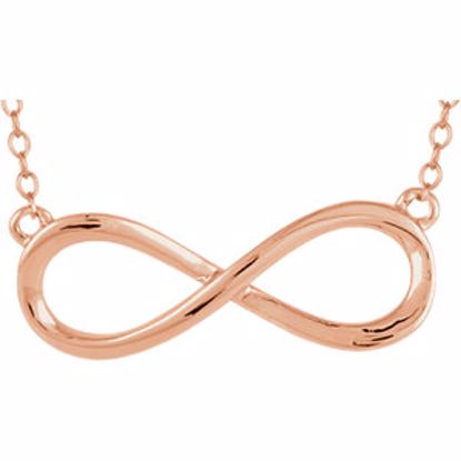 85947:1002:P 14kt Rose Infinity 18" Necklace