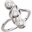 122214:105:P 14kt White 1/2 CTW Diamond 3 Stone Ring
