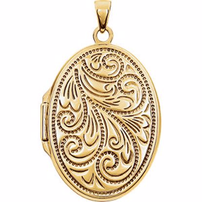 21949:238958:P Yellow Gold Plated Sterling Silver Oval Locket