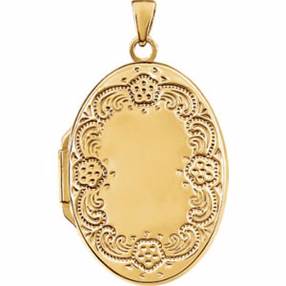21947:238953:P Yellow Gold Plated Sterling Silver Oval Locket
