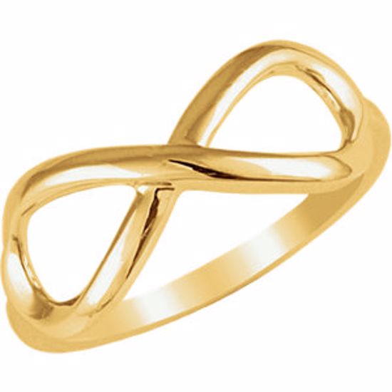 51311:1000:P 14kt Yellow Infinity Ring Size 7