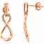 85946:1001:P 14kt White Infinity Dangle Earrings