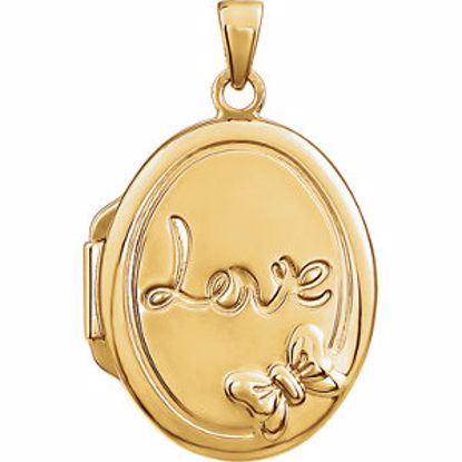 28930:1001:P Yellow Gold Plated Sterling Silver Oval Love Locket