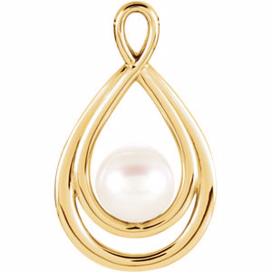 85939:104:P 14kt Yellow Freshwater Cultured Pearl Pendant