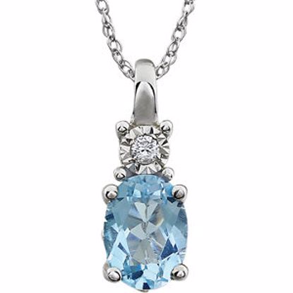 651534:101:P 14kt White Sky Blue Topaz & .02 CTW 18" Necklace