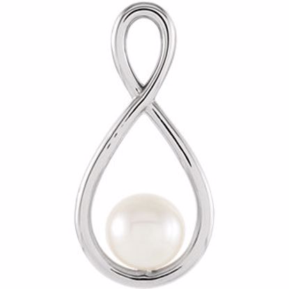 85938:105:P 14kt White 5.5-6mm Freshwater Cultured Pearl Pendant