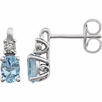 651536:101:P 14kt White Sky Blue Topaz & .02 CTW Diamond Accented Earrings