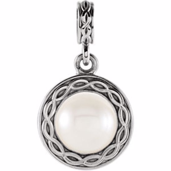 85919:101:P 14kt White Freshwater Cultured Pearl Pendant