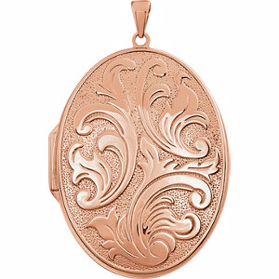 2689:116021:P Rose Gold Plated Sterling Silver Oval Locket