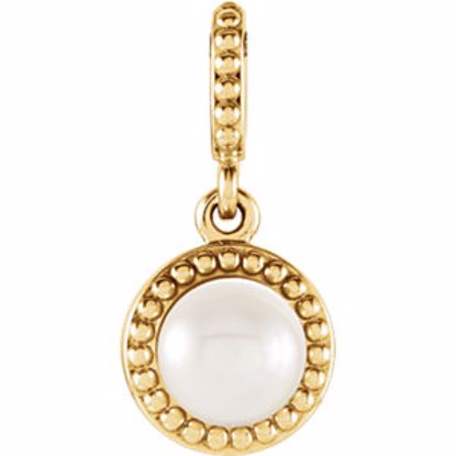 85917:100:P 14kt Yellow 6mm Freshwater Cultured Pearl Pendant
