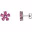 85942:105:P 14kt White Chatham® Created Pink Sapphire Earrings
