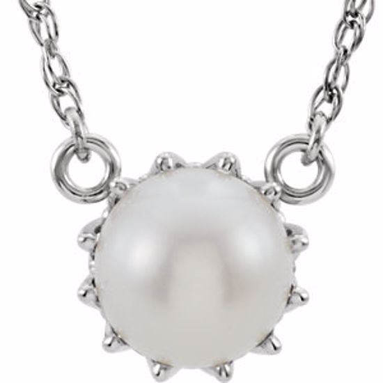 85891:101:P 14kt White Freshwater Cultured Pearl 18" Necklace