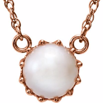 85891:102:P 14kt Rose Freshwater Cultured Pearl 18" Necklace