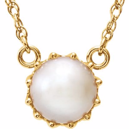 85891:100:P 14kt Yellow Freshwater Cultured Pearl 18" Necklace