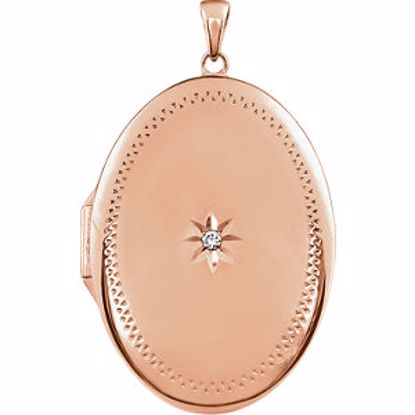 28932:1002:P Rose Gold Plated Sterling Silver Cubic Zirconia Locket