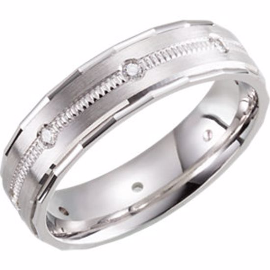 651397:1065:P Design 6mm 1/6 CTW Diamond Band Size 6.5