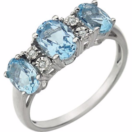 651543:100:P 14kt White 7x5mm Sky Blue Topaz & .02 CTW Diamond Ring