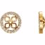 83556:103:P 14kt Yellow 3/8 CTW Diamond Halo-Styled Earring Jackets for Pearl