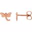 28600:103:P 14kt Rose Dragonfly Earrings