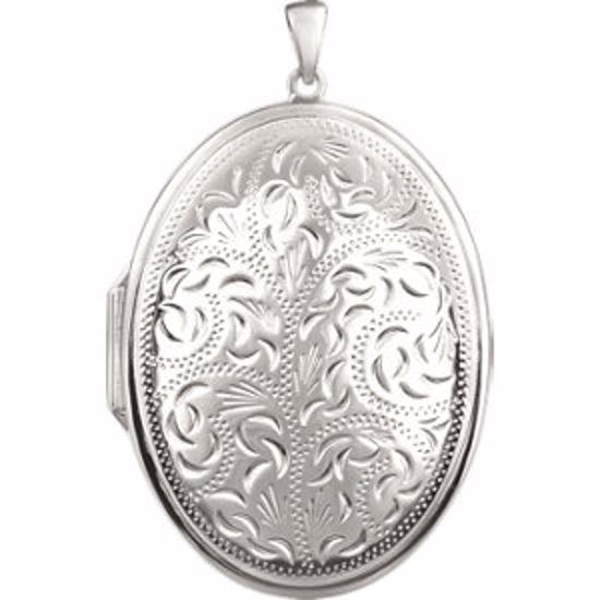 28933:1000:P Sterling Silver Oval Locket