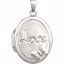 28930:1000:P Sterling Silver Oval Love Locket