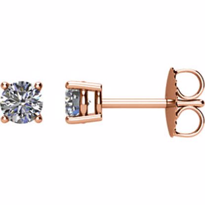 1874:70076:P 14kt Rose 1/2 CTW Diamond Earrings