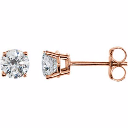 1874:70077:P 14kt Rose 3/4 CTW Diamond Earrings